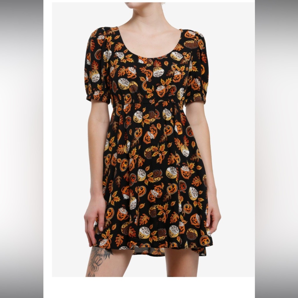 Thorn & Fable Pumpkin Spice Treats baby doll dress